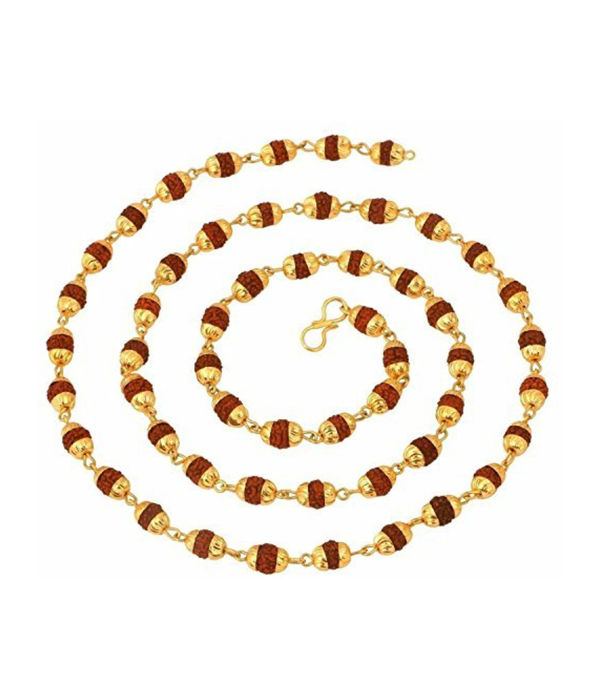 YouBella Gold Plated Rudraksh Mala Chain